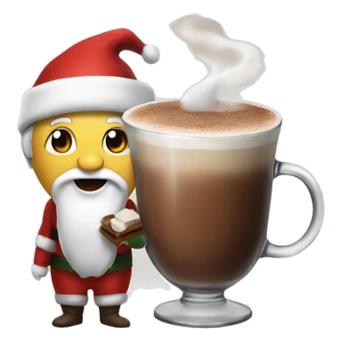Hot coco with Santa  sticker