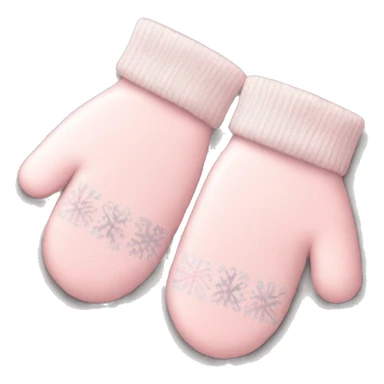 Pale pink Christmas mittens  sticker