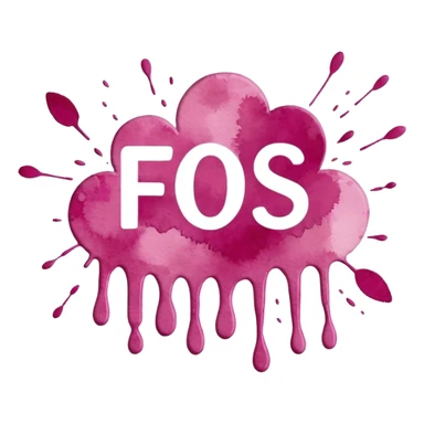 Realistic, watercolor, month February title splatter ìn pinks  sticker