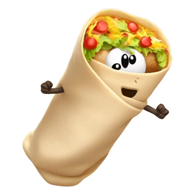 A burrito twerking in the morning sticker
