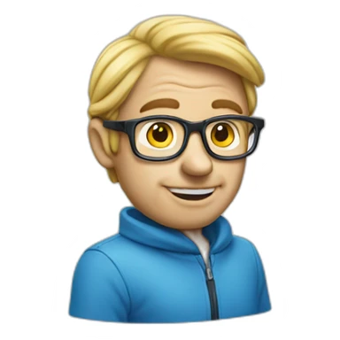 journalist smurf sticker