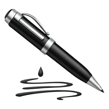 Emoji iOS d’une signature manuscrite : un petit gribouillage fluide au trait fin, style signature rapide au stylo. sticker