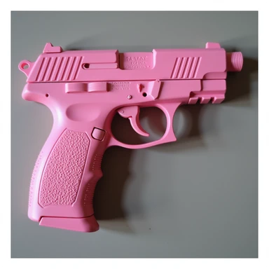 Pink heart pistol sticker