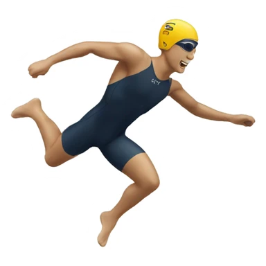 Professional swimmer jumping sticker