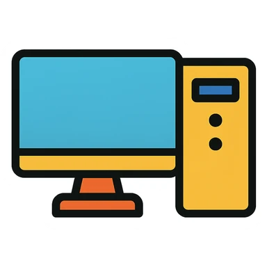 computer color outline icon style sticker