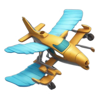 fortnite character with wings of a plane sticker
