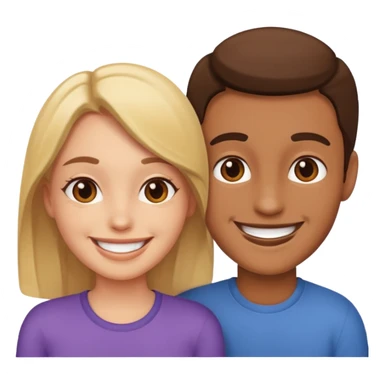 two full-length people  getting to know each other sticker