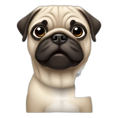 pug and flag of finland sticker