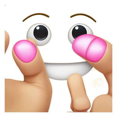 Smiley face poking the fingers sticker