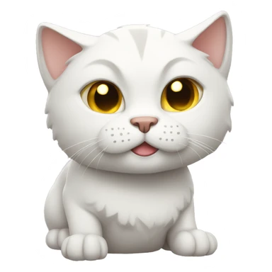 Muscular white male cat sticker