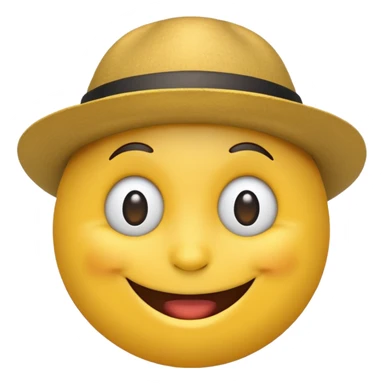 Şapkalı gülen emoji sticker