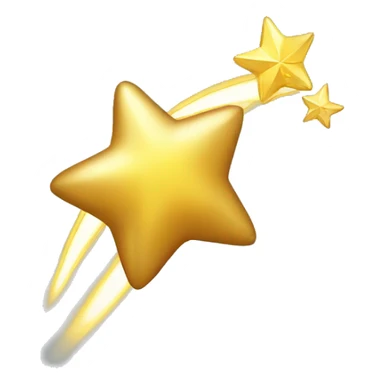 Golden shooting star sticker