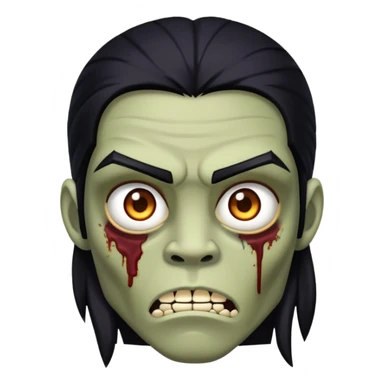 Zumbi cabelo longo sticker