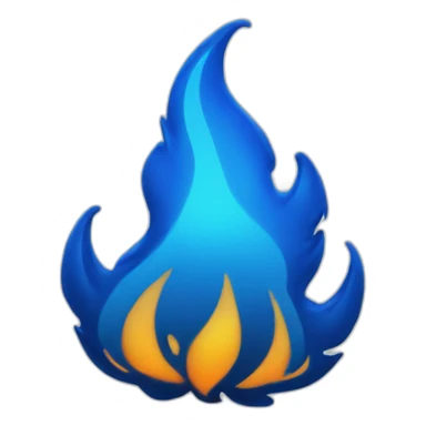 All blue fire sticker