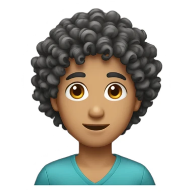 Curly haired Arab boy sticker