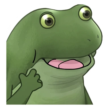 tongue out with hands by it sticker