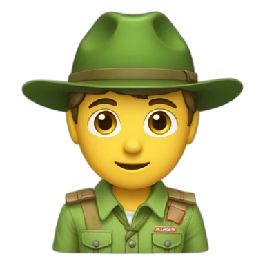 Scout chemise verte sticker