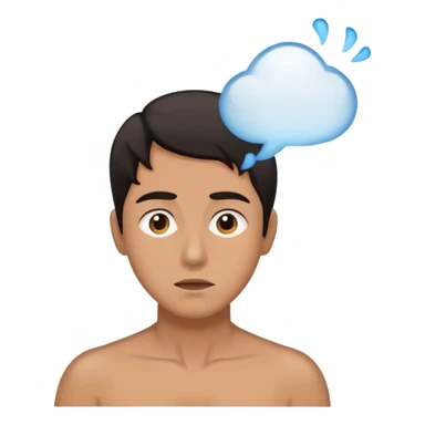 breathing air dark hair sticker