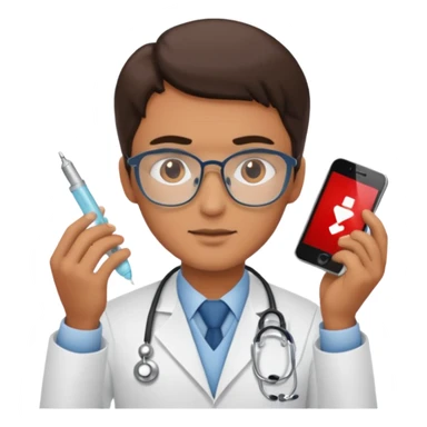 A doctor creating a protocol sticker