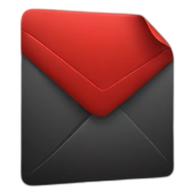 black bold red email sticker