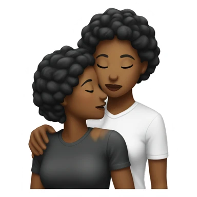 Black lesbians kissing  sticker