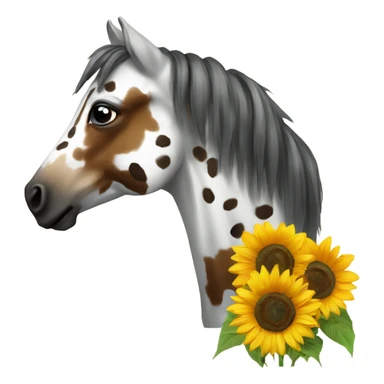 appaloosa horse with a sunflower  sticker
