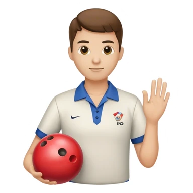 Bowling player sticker