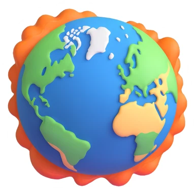 abstract earth being formed, cosmic origins sticker