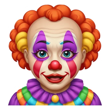 clowns with crying 😢 face without tears along with some body sticker