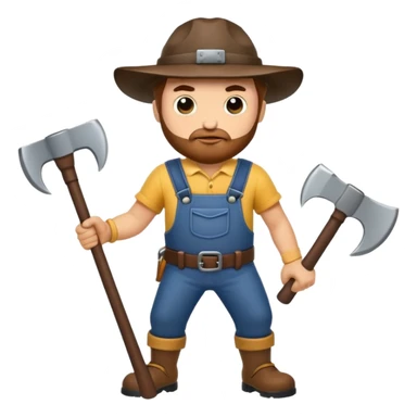 men with axes sticker