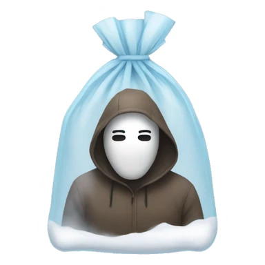 Snow in a see through bag no face sticker