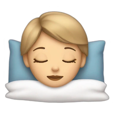 girl Sleeping in bed, short hair  sticker