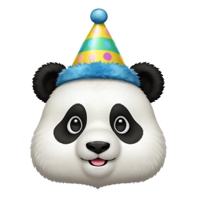Panda with party hat sticker