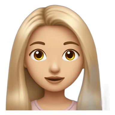 Girl-with-long-hair-and-cat-angora-beige sticker