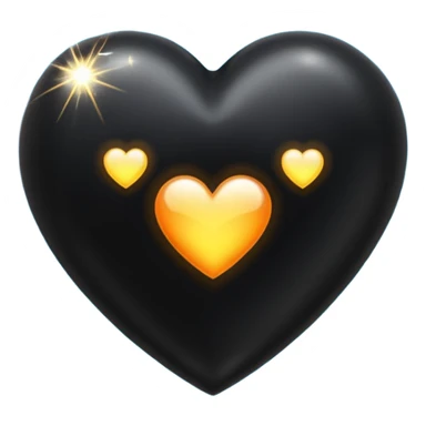 black heart with sparkles sticker