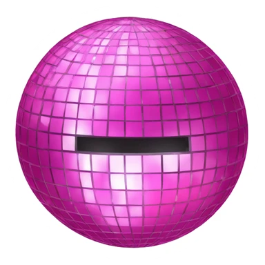 Pink sparkly disco ball sticker