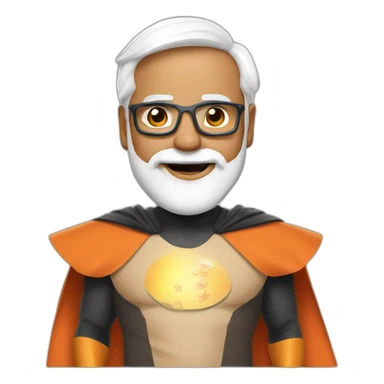 Narendra Modi in super hero dress sticker