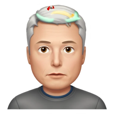 make me elon musk serious face  sticker