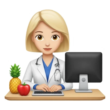 nutricionist with a computer sticker