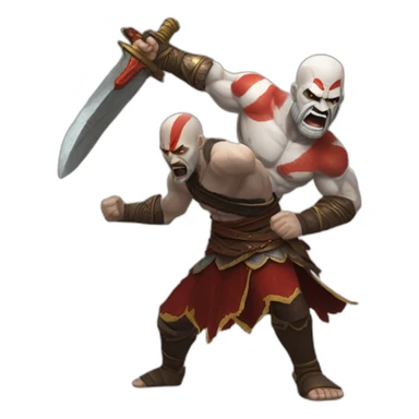 Kratos fight sticker