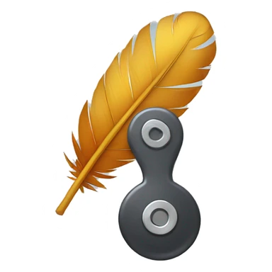 Feather with a weight  sticker