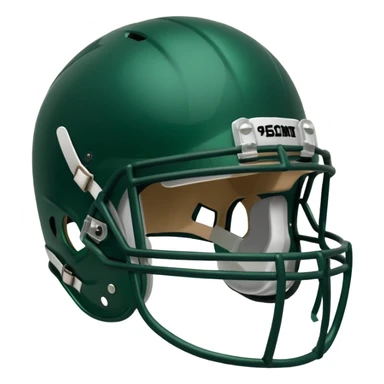 College football player helmet in dark green color sticker
