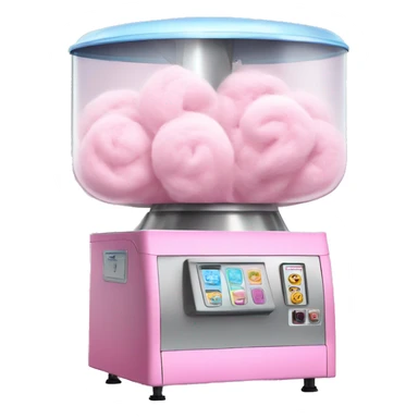 Realistic pic cotton candy machine sticker