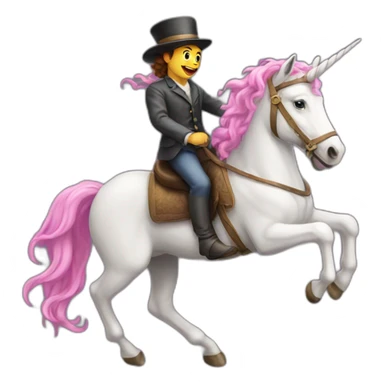 jew riding unicorn rainbow sticker