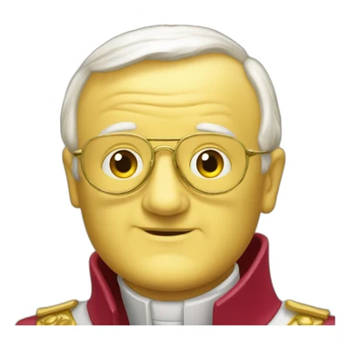 john paul Ii as a yellow submarine sticker