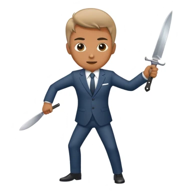 Guy doing sabrage with knife sticker