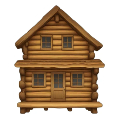 Log cabin sticker