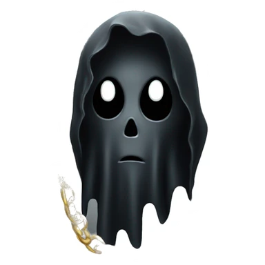 black ghost with gold chain and money sticker