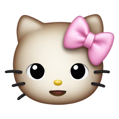 hello kitty with light pink bow headshot sticker