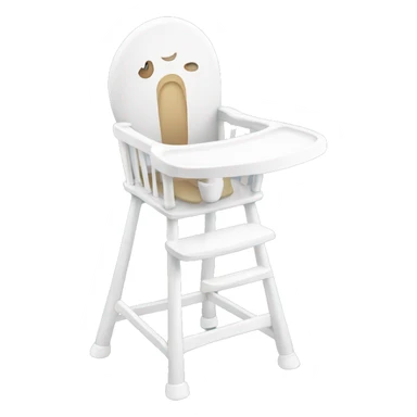 Baby high chair white sticker
